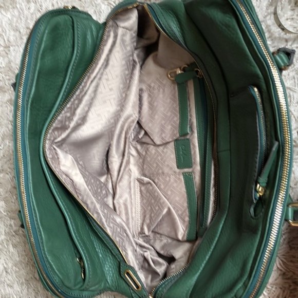 NWT Cole Haan pebbled leather small travel duffel - Picture 9 of 10